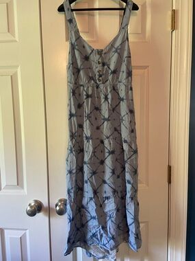Sonoma Light Blue Tie-Dye Sleeveless Dress